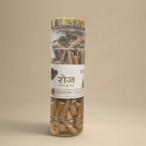 Balaji ROSE Premium Dhoop Cones Jar 400g