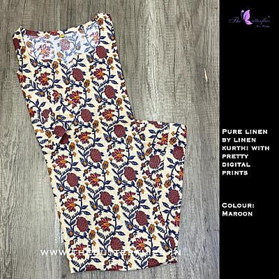 PURE LINEN BY LINEN KURTHI  CUSCKRS21436