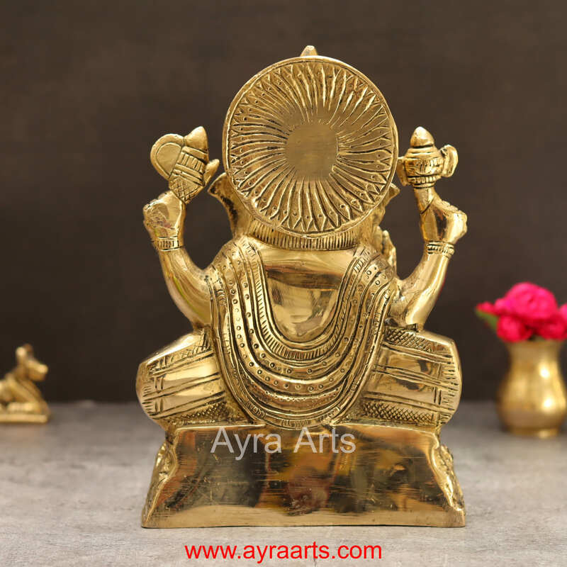 Brass Ashta Ganesh 9 Inch Height