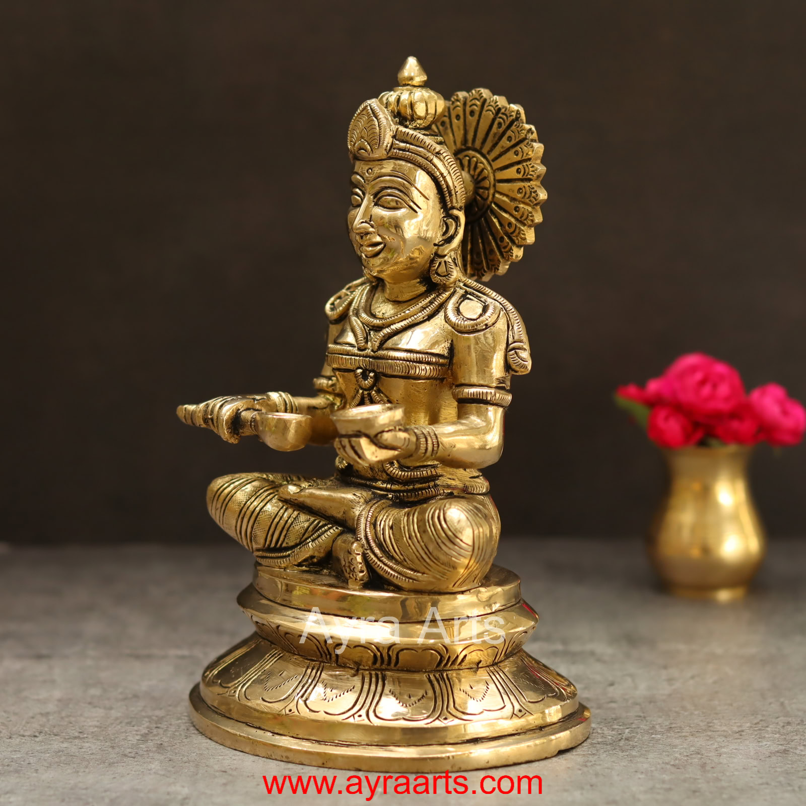 Pure Brass Mata Annapurna Devi Idol Godess of Food- 8 Inch Height
