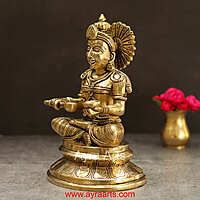 Pure Brass Mata Annapurna Devi Idol Godess of Food- 8 Inch Height