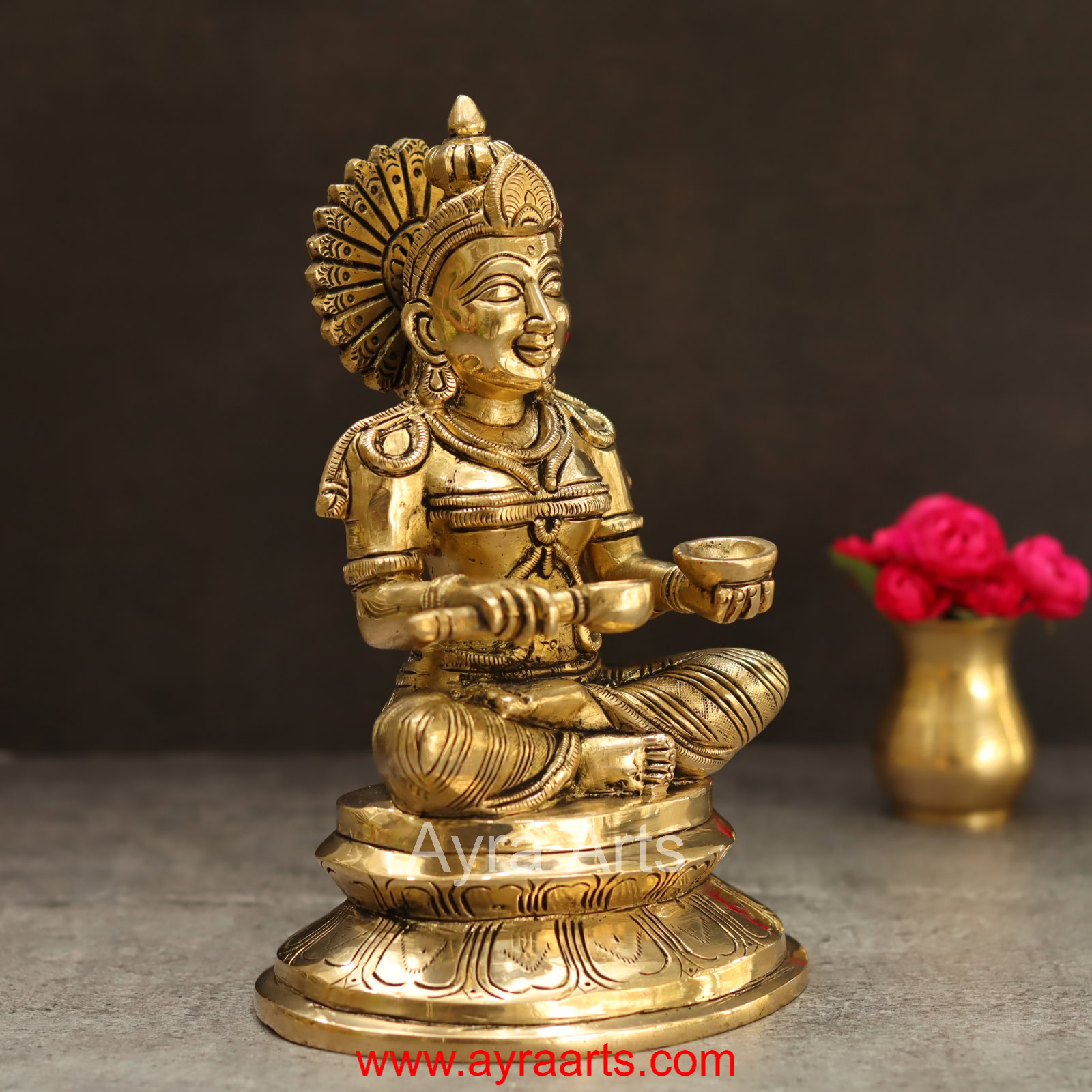 Pure Brass Mata Annapurna Devi Idol Godess of Food- 8 Inch Height