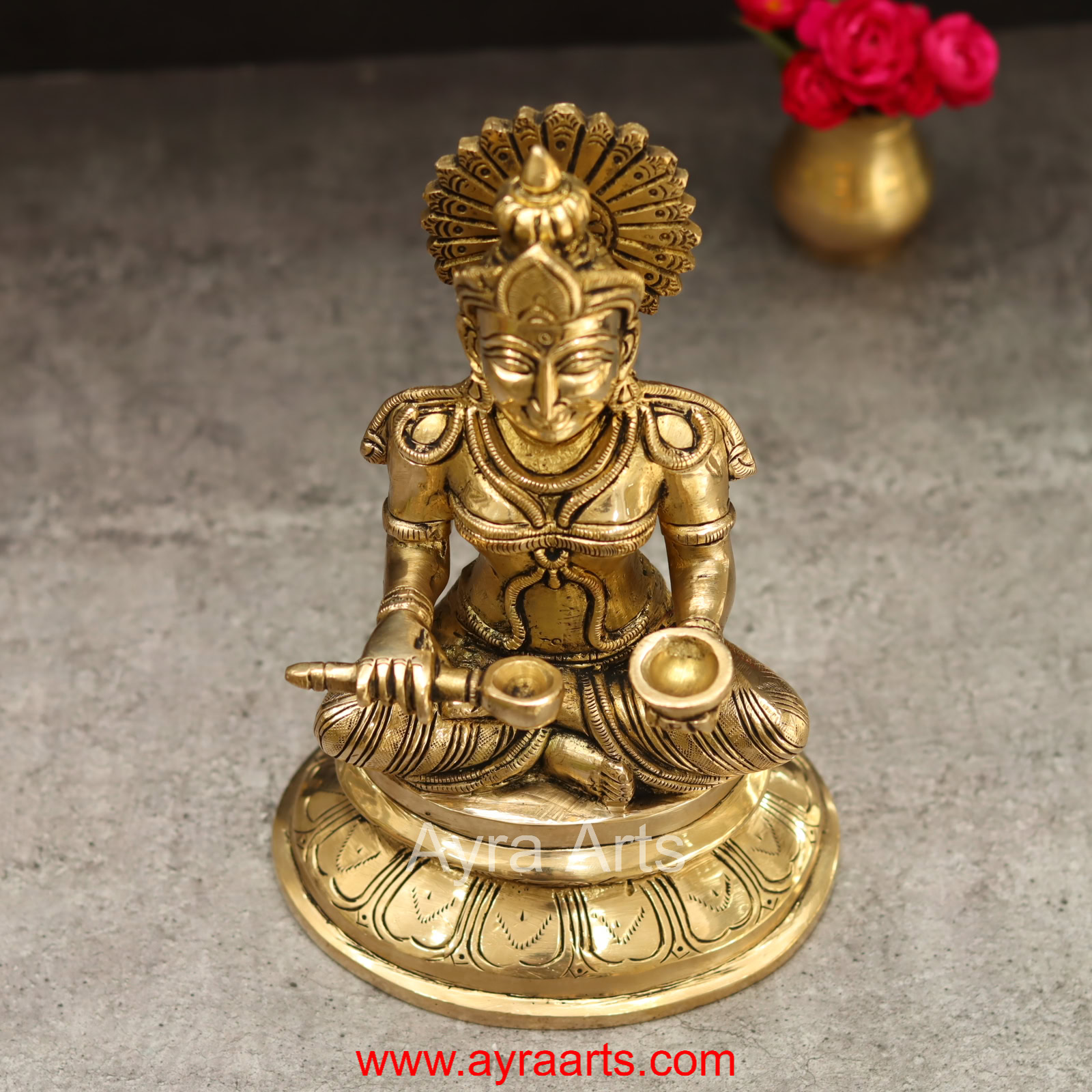 Pure Brass Mata Annapurna Devi Idol Godess of Food- 8 Inch Height