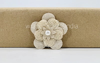 Layered Jute burlap flower