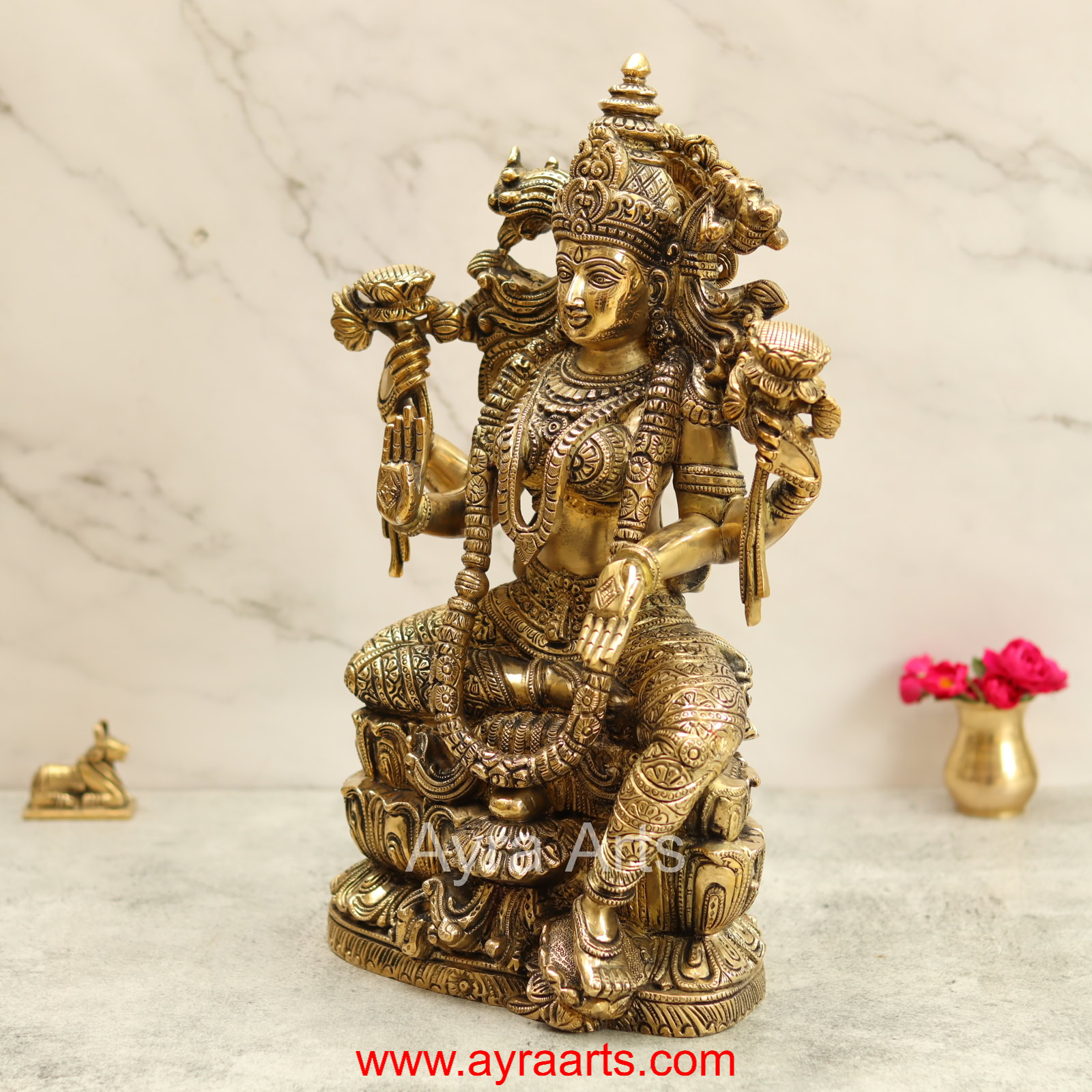 Brass Lakshmi Devi Idol 14.5 Inch Height