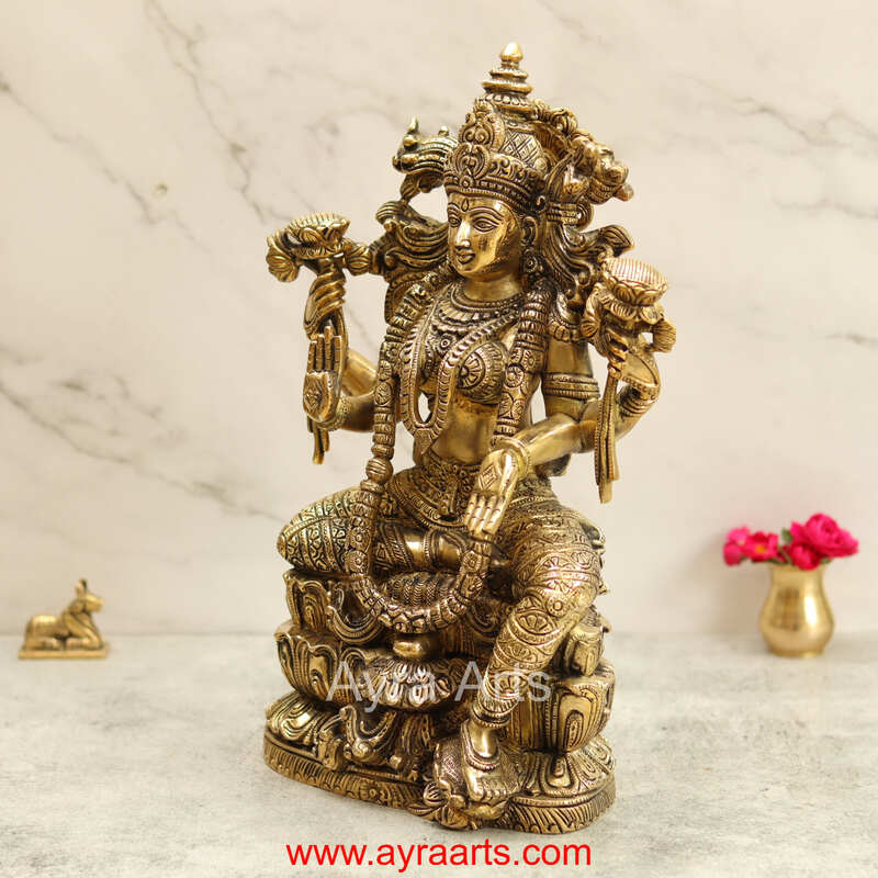 Brass Lakshmi Devi Idol 14.5 Inch Height