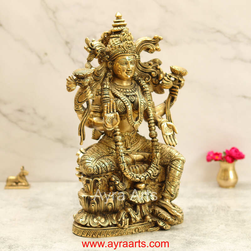 Brass Lakshmi Devi Idol 14.5 Inch Height