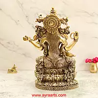 Brass saraswati Devi Idol 14.5 Inch Height