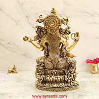 Brass saraswati Devi Idol 14.5 Inch Height