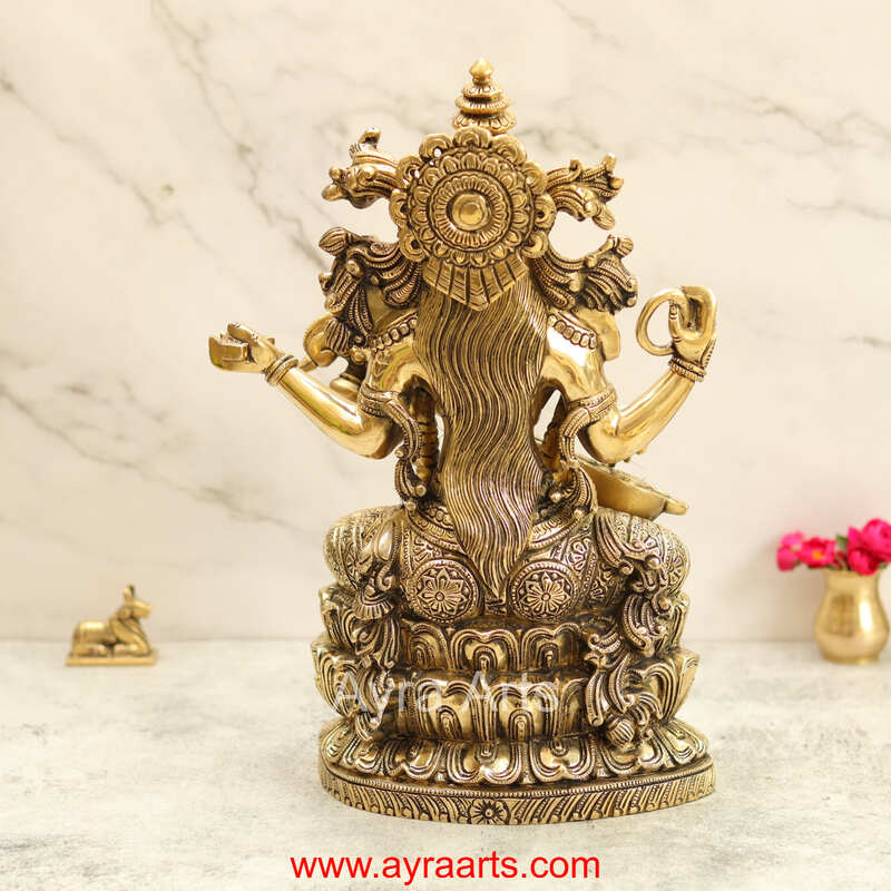 Brass saraswati Devi Idol 14.5 Inch Height