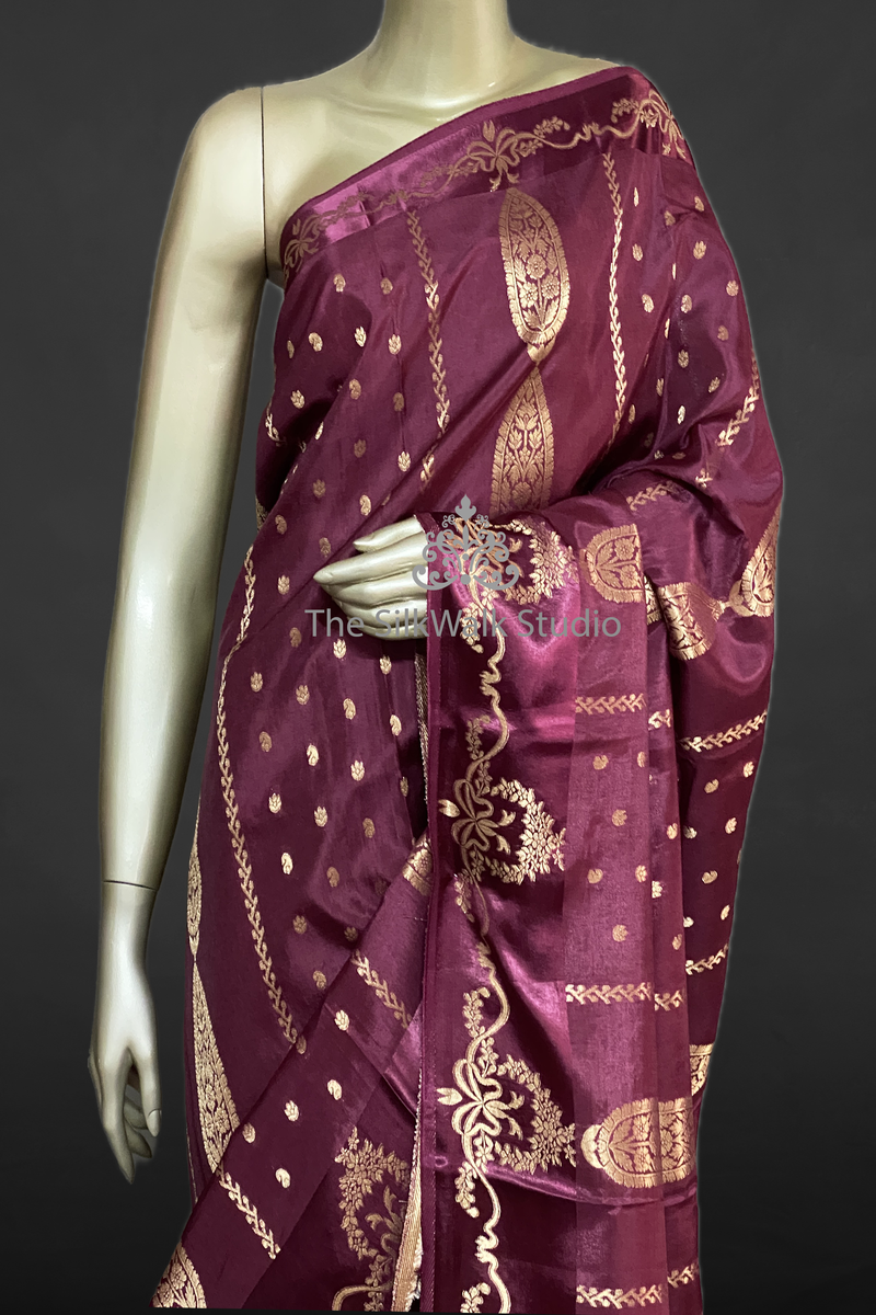 Soumya - Mango Silk Saree in Satin Border SWS243