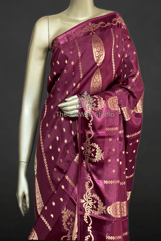 Soumya - Mango Silk Saree in Satin Border SWS243
