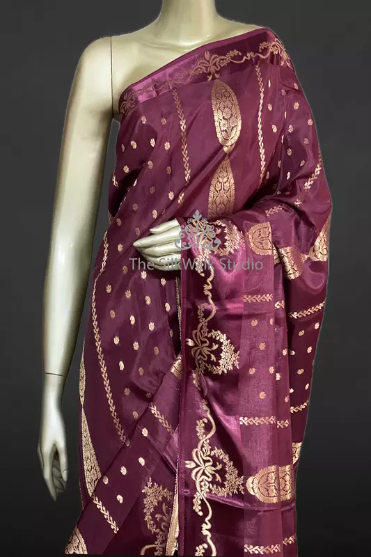 Soumya - Mango Silk Saree in Satin Border SWS243