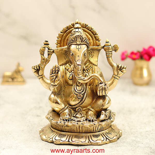 Brass Ganesh 7.5 Inch Height