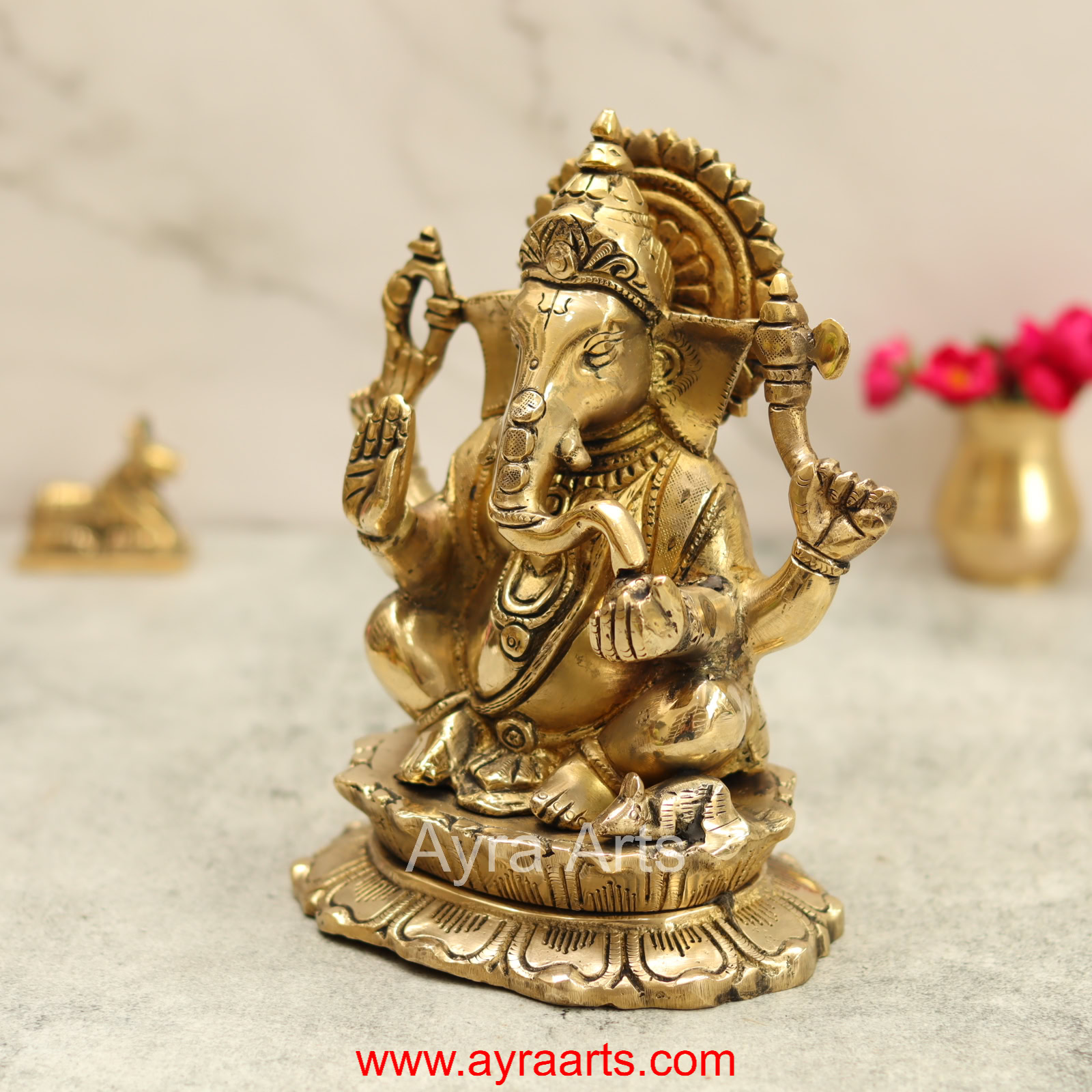 Brass Ganesh 7.5 Inch Height