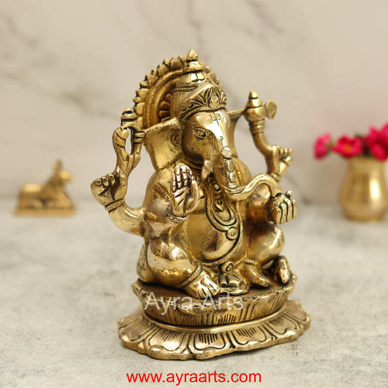 Brass Ganesh 7.5 Inch Height