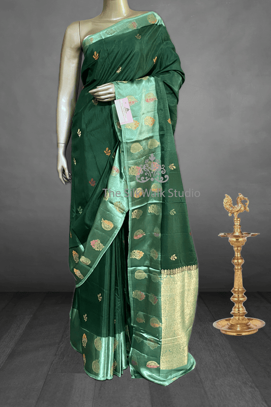 Soumya - Mango Silk Saree in Satin Border SWS242