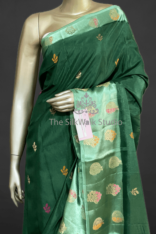 Soumya - Mango Silk Saree in Satin Border SWS242