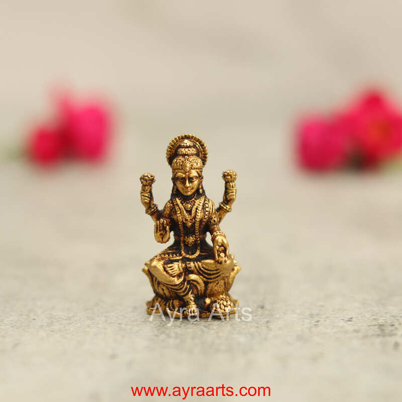 Premium Brass Lakshmi Idols - 1.5 Inch Height