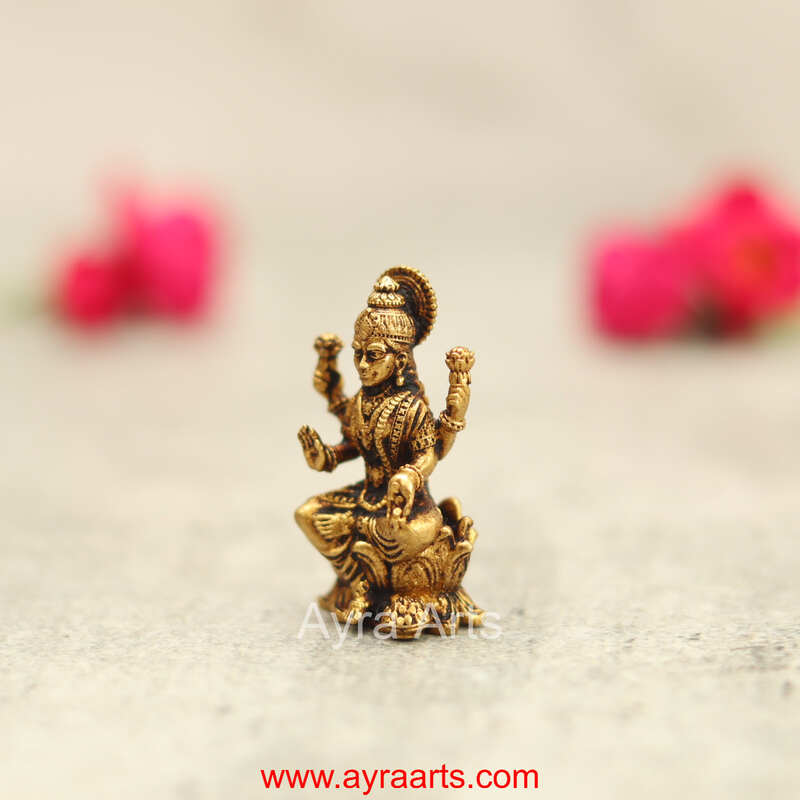 Premium Brass Lakshmi Idols - 1.5 Inch Height