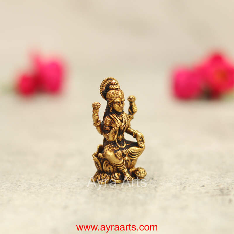 Premium Brass Lakshmi Idols - 1.5 Inch Height