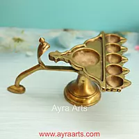 Brass Pancha Aarthi - 6 Inch Height