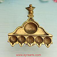 Brass Pancha Aarthi - 6 Inch Height