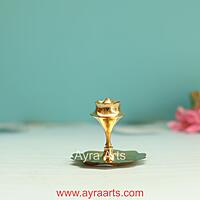 Brass Agardan/Agarbatti Stand Elegant Incense Stick Holder - 2.2 Inch Height
