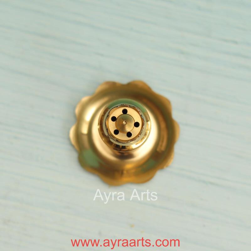 Brass Agardan/Agarbatti Stand Elegant Incense Stick Holder - 2.2 Inch Height