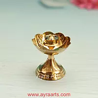 Brass Agardan/Agarbatti Stand - Elegant Incense Stick Holder - Aromatic Ambiance Enhancer - 2.5 Inch Height