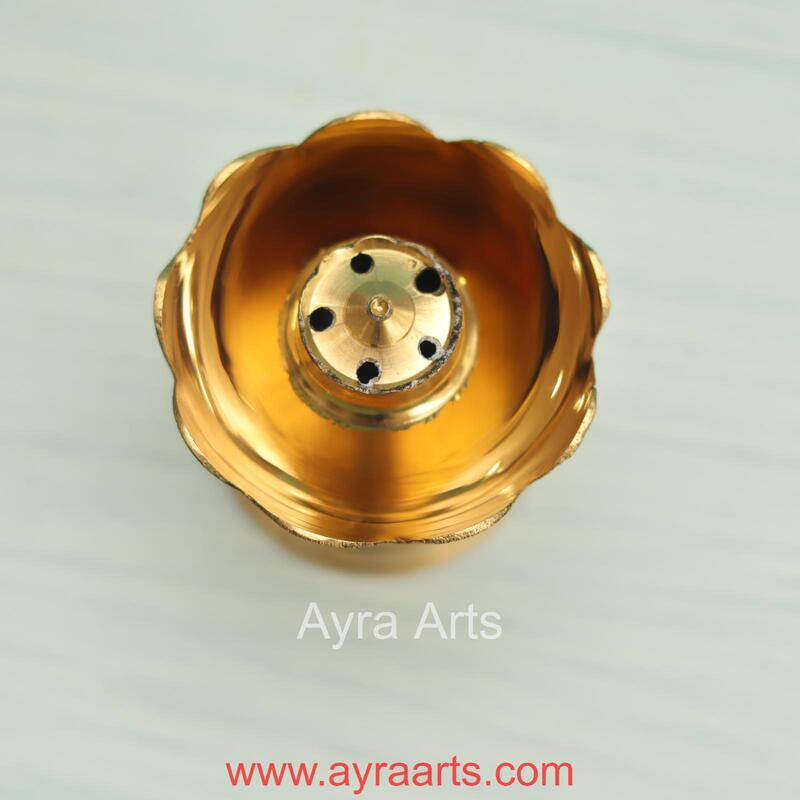 Brass Agardan/Agarbatti Stand - Elegant Incense Stick Holder - Aromatic Ambiance Enhancer - 2.5 Inch Height