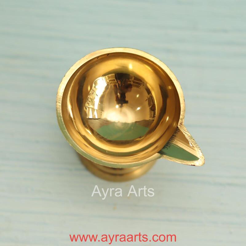 Traditional Brass Diya for Puja - 2 Inch Heigh