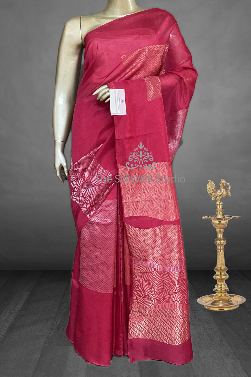 Mridula - Chess Board Designer Viscose Saree SWS235
