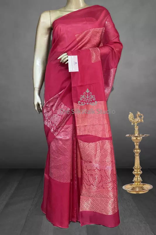 Mridula - Chess Board Designer Viscose Saree SWS235