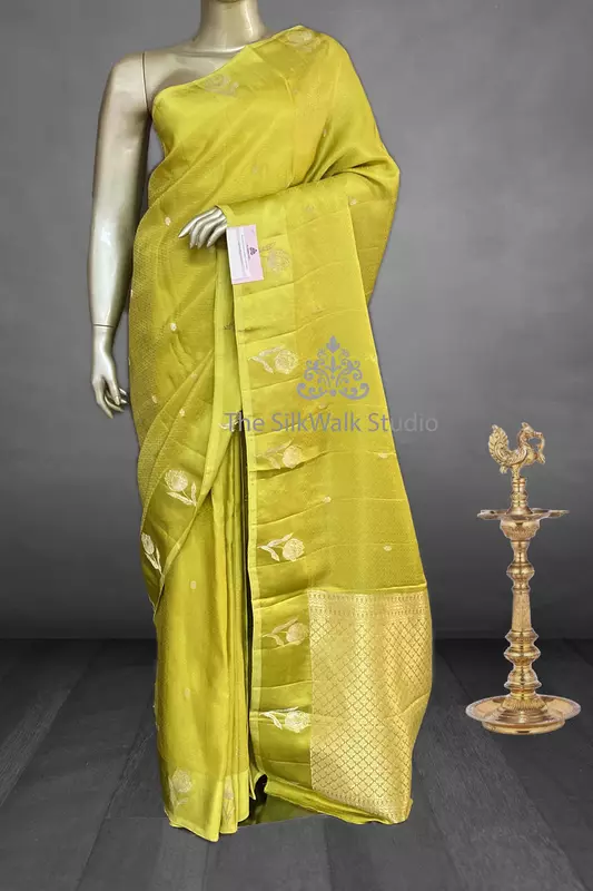 Soumya - Mango Silk Saree in Satin Border SWS240