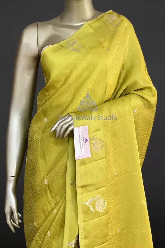 Soumya - Mango Silk Saree in Satin Border SWS240