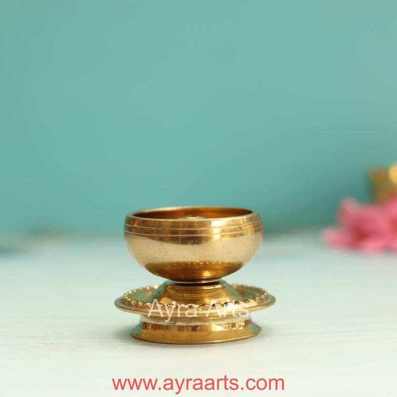 Pure Brass kuber Nanda deep Diya - 2 Inch Height