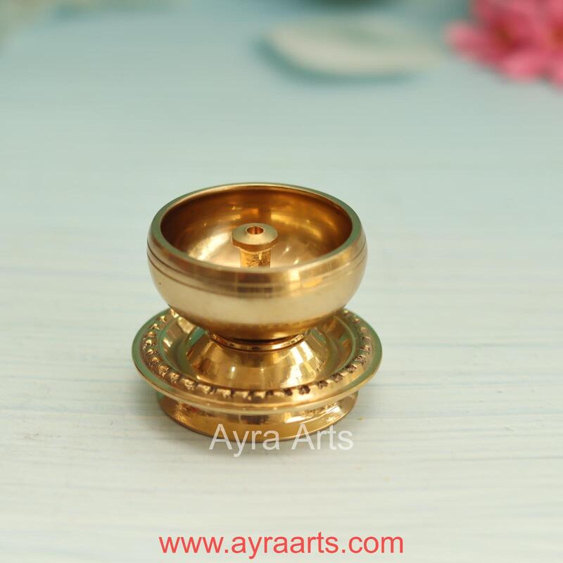 Pure Brass kuber Nanda deep Diya - 2 Inch Height