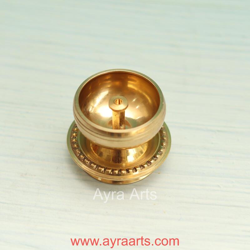 Pure Brass kuber Nanda deep Diya - 2 Inch Height