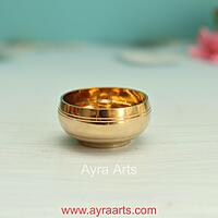 Pure Brass Traditional Kuber Pyali Deepam Diya - 2.3 Inch Length