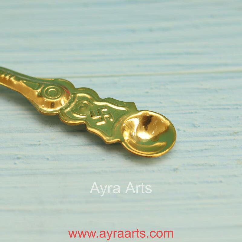 Pure Brass Aachmani Uddharani - 4.5 Inch Length