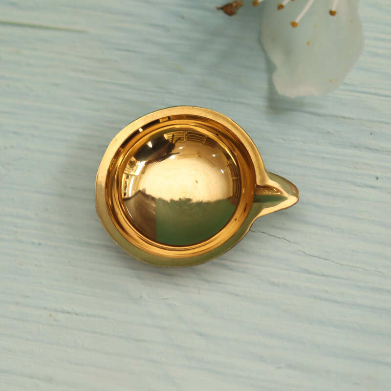 Brass Design Embossed Daily Use Diya - 3 Inch Length