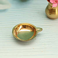 Brass Design Embossed Daily Use Diya - 3 Inch Length