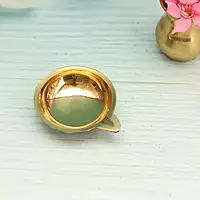 Brass Design Embossed Daily Use Diya - 3 Inch Length