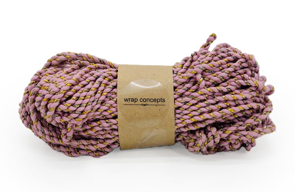 Soft Berry & Gold Twisted Chord