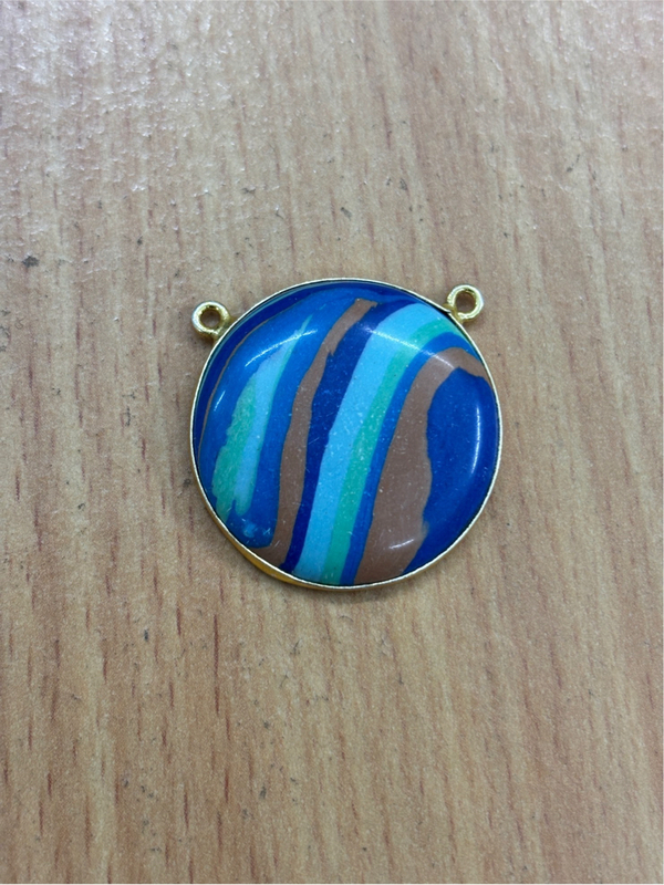 Cab Stone Mix Pendant