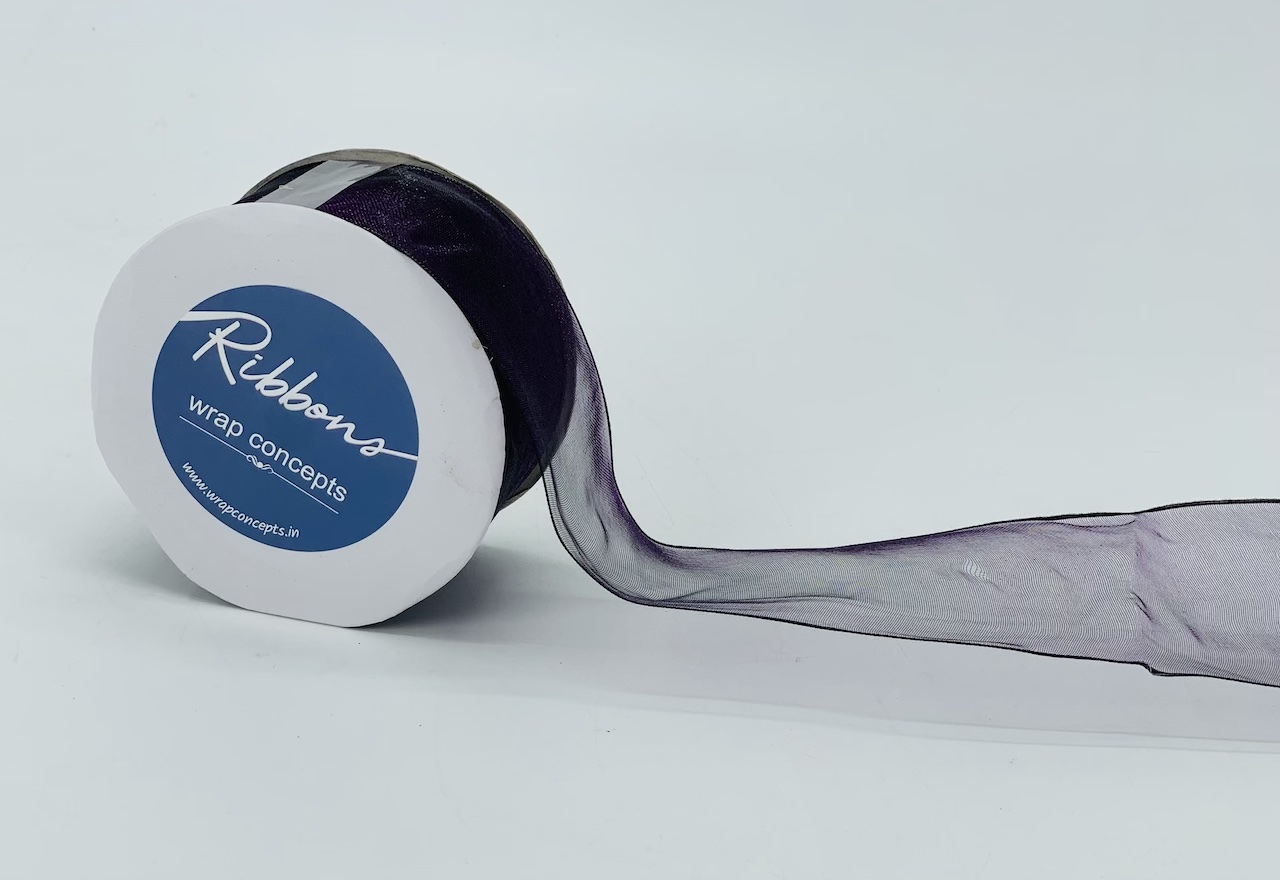 Lemon Sheer Ribbon with Wired Edges - 7cms