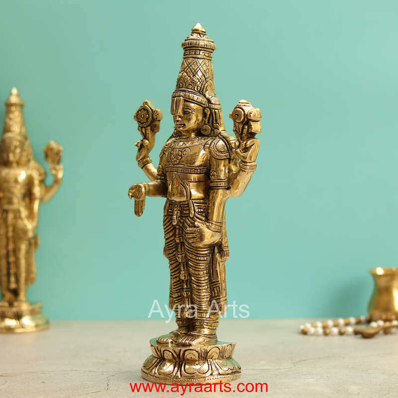 Brass Tirupati Balaji Idol - 12 Inch Height
