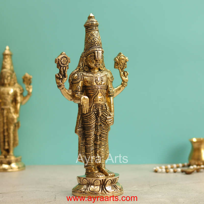 Brass Tirupati Balaji Idol - 12 Inch Height