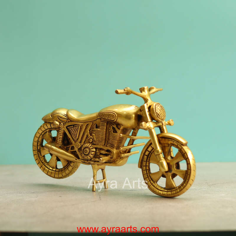 Brass Bulet Gadi Bike - 11 Inch Length